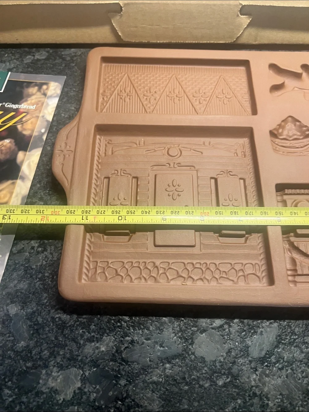 Longaberger Gingerbread Holiday Home Mold - Tan NEW IN BOX WITH INSTRUCTIONS